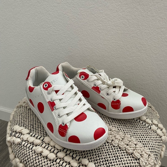 Black And Red Polka Dot Women's Sneakers